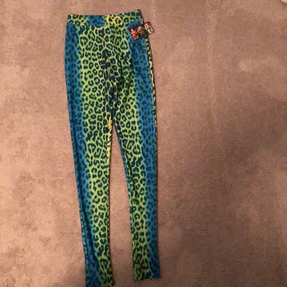 New Decordon blue & green animal print leggings